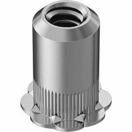 BSC PREFERRED Locking Rivet Nut Aluminum 10-24 Internal Thread .020 - .130 Thick, 10PK 94430A330